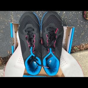 SHIMANO SPIN SHOES with Clips - Black - Size: 42